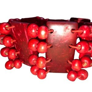 Red Beaded Bracelet